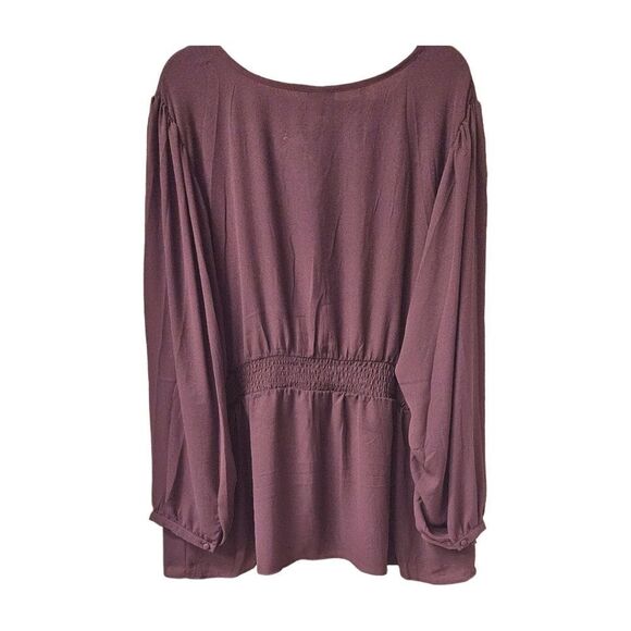 TORRID Babydoll Georgette Pentuck Long sleeve Blouse - Picture 7 of 16